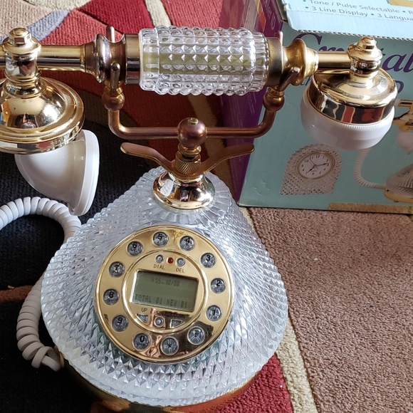 Vintage Crystal Telephone (Used) - Picture 2 of 3